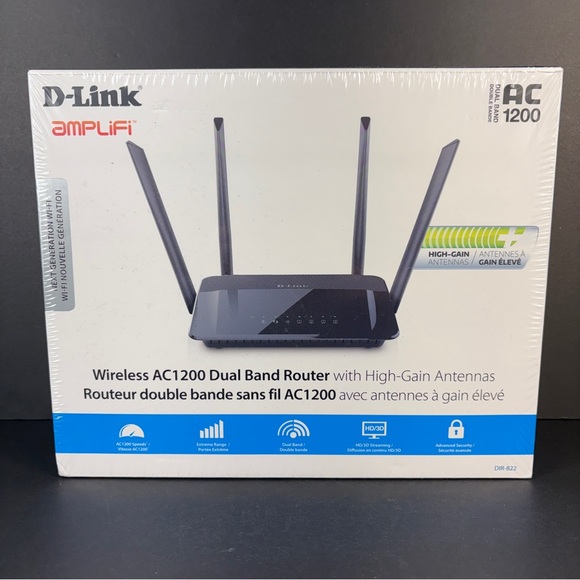 D-Link AC1200 Wireless Router - Black NWT - Picture 1 of 3